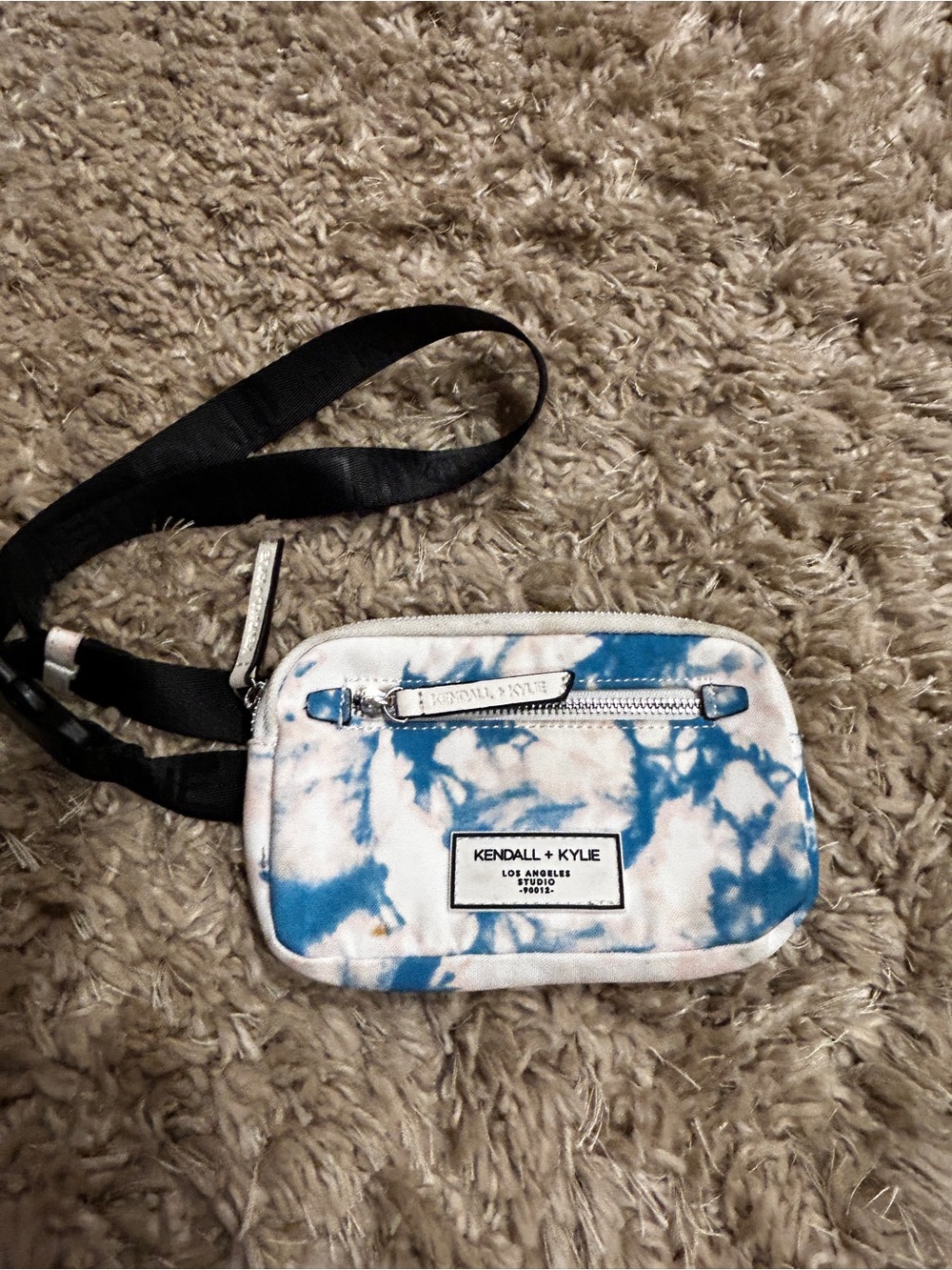 Kendall & Kylie Blue Tie-Dye Crossbody Belt Bag